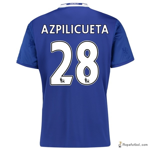 Camiseta Chelsea Replica Primera Ropa Azpilicueta 2016/17 Azul